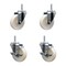 Service Caster 4 Inch Nylon Wheel Swivel 34 Inch Threaded Stem Caster Set 2 Brakes SCC SCC-TS20S414-NYS-34212-2-TLB-2 - alternate 1